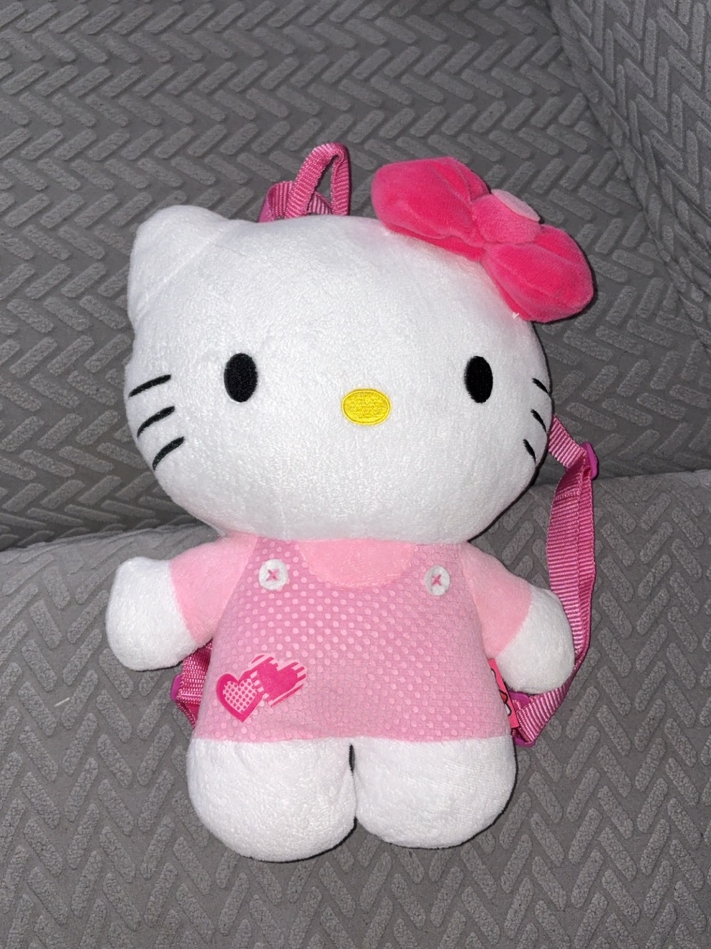 Hello Kitty Plush Backpack - Pink & White Cute Kids Toy